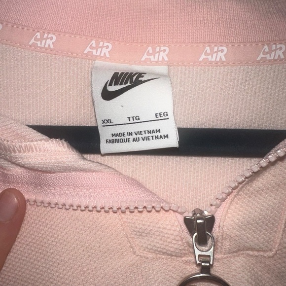 Nike light pink pique cropped polo - XXL (F10) - Picture 4 of 5